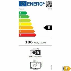 TV intelligente Hisense 75E7Q        75 75" 4K Ultra HD LED HDR D-LED QLED
