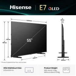 Smart TV Hisense 55E77Q       55 55" 4K Ultra HD HDR QLED