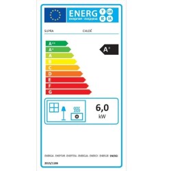 Poêle à bois Chloe sur pied Supra 7.1kW