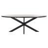 Mesa de Comedor DKD Home Decor Negro Natural Metal Madera de mango 200 x 100 x 76 cm
