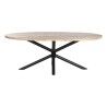 Mesa de Comedor DKD Home Decor Natural Negro Metal Madera de mango 200 x 100 x 76 cm