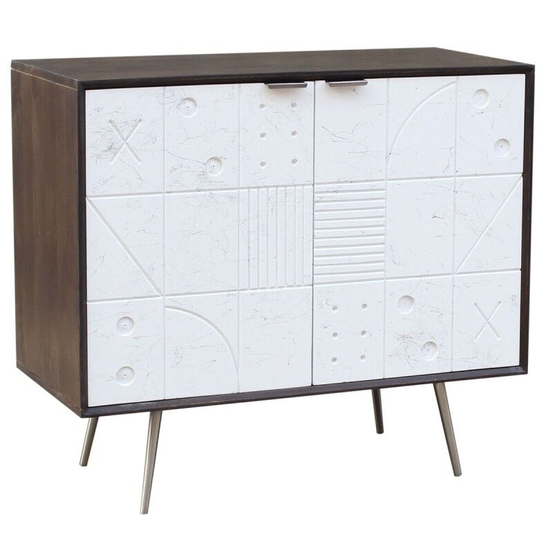 Sideboard DKD Home Decor White Brown Metal Mango wood 90 x 43 x 80 cm 90 x 43 x 82 cm Sideboard DKD Home Decor White Brown Metal Mango wood 90 x 43 x 80 cm 90 x 43 x 82 cm