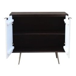 Buffet DKD Home Decor Blanc Marron Métal Bois de manguier 90 x 43 x 80 cm 90 x 43 x 82 cm