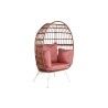 Poltrona de jardim DKD Home Decor 99 x 71 x 147 cm Metal Terracota Rotim sintético Branco