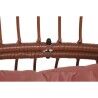 Poltrona de jardim DKD Home Decor 99 x 71 x 147 cm Metal Terracota Rotim sintético Branco