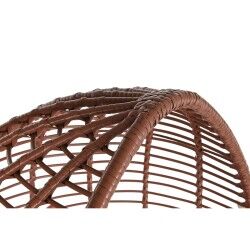 Poltrona de jardim DKD Home Decor 90 x 65 x 151 cm Metal Terracota Rotim sintético