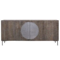 Aparador DKD Home Decor Catanho escuro Cinzento escuro Metal Madeira de mangueira 180 x 40 x 80 cm