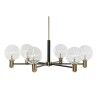 Candeeiro de teto DKD Home Decor 83 x 83 x 128 cm Cristal Preto Dourado Metal 9 W