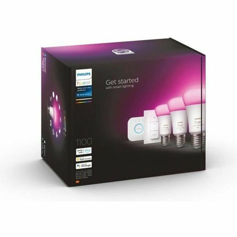 Bombilla LED Philips Kit de inicio E27 Blanco F 9 W E27 806 lm (6500 K) Bombilla LED Philips Kit de inicio E27 Blanco F 9 W E27 806 lm (6500 K)