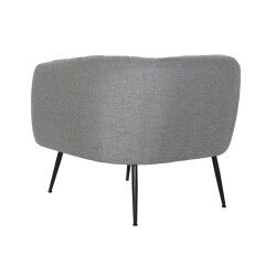 Poltrona DKD Home Decor Nero Grigio Schiuma Legno Metallo 81 x 75 x 73 cm
