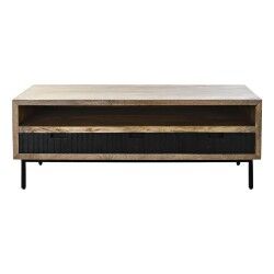 Mesa de Centro DKD Home Decor Negro Marrón claro Metal Madera de mango 120 x 60 x 45 cm