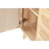 Aparador DKD Home Decor Natural Metal Rotim Madeira da borracha 73,5 x 35 x 78 cm