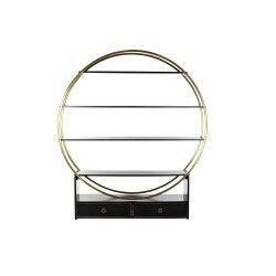 Étagère DKD Home Decor Noir Doré Métal Peuplier 160 x 35 x 180 cm