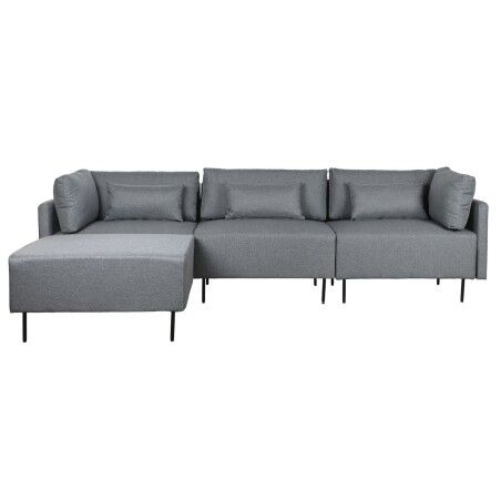 Sofá Chaise Longue DKD Home Decor Cinzento Metal Moderno 276 x 152,5 x 84 cm