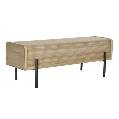Banqueta DKD Home Decor Natural Madeira Metal 120 x 40 x 43 cm