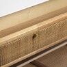 Shoe Rack Versa Vega Rattan Paolownia wood 25,5 x 106 x 70 cm