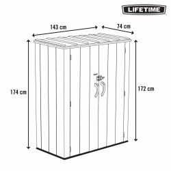Mobili di stoccaggio Lifetime Grigio 143 x 174 x 74 cm