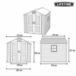 Cabina Lifetime 215 x 227 x 215 cm Cinzento