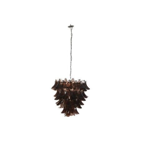 Candeeiro de teto Home ESPRIT Castanho Prateado Cristal Aço 25 W 80 x 80 x 80 cm