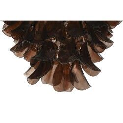 Candeeiro de teto Home ESPRIT Castanho Prateado Cristal Aço 25 W 80 x 80 x 80 cm