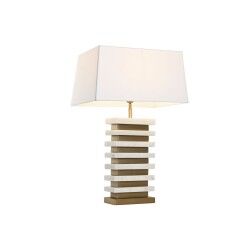 Desk lamp Home ESPRIT White Golden 50 W 220 V