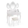 Toeletta Versa Bianco Legno Cristallo Legno MDF 40 X 144 X 90 CM