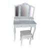 Schminktisch Versa Weiß Holz MDF 40 x 139 x 80 cm