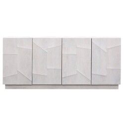 Aparador DKD Home Decor Branco Creme Madeira de mangueira 180 x 40 x 80 cm