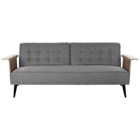 Sofá-cama DKD Home Decor Castanho Cinzento Metal Urbana 203 x 87 x 81 cm