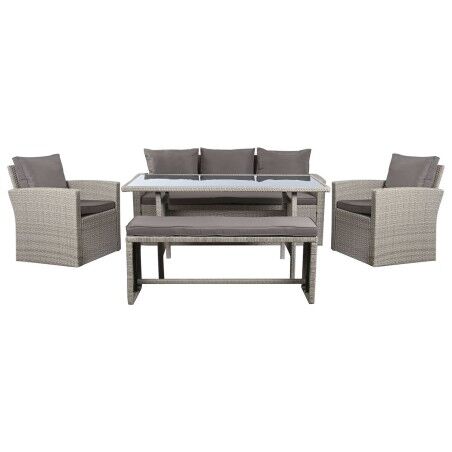 Meubles de jardin DKD Home Decor Marron 177 x 72 x 80 cm (5 Pièces)