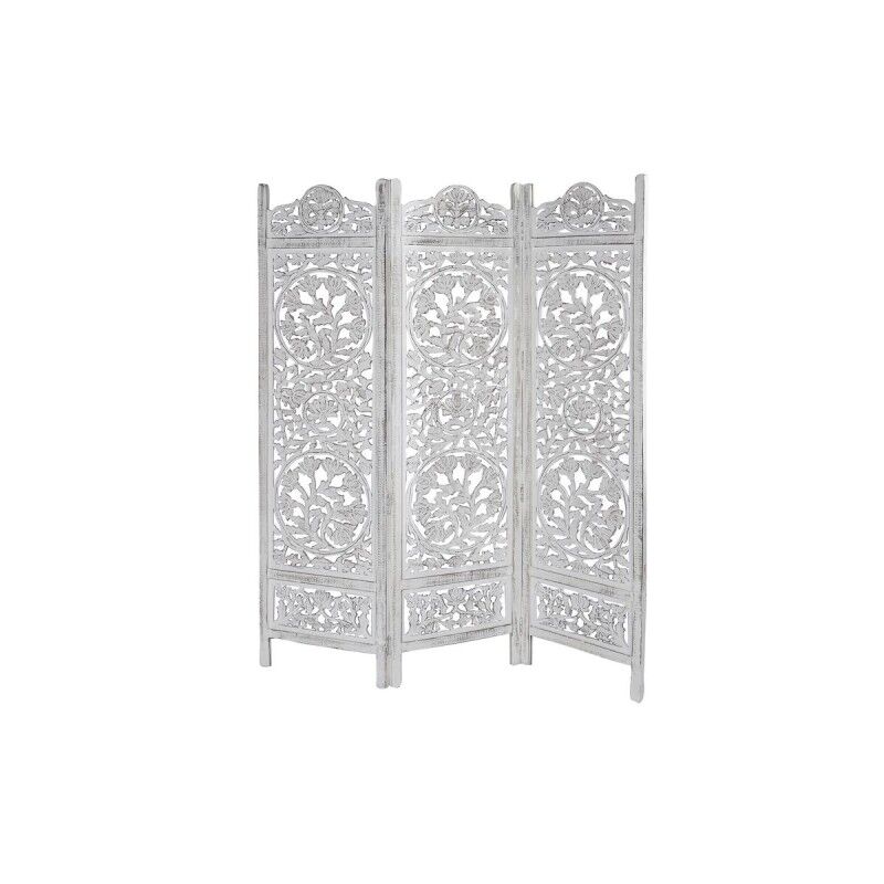 Biombo DKD Home Decor Blanco Madera de mango Madera MDF 150 x 2 x 180 cm Biombo DKD Home Decor Blanco Madera de mango Madera MDF 150 x 2 x 180 cm