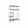 Roupeiro DKD Home Decor Castanho Preto Metal Madeira de mangueira 130 x 47 x 205 cm