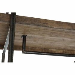 Garde-robe DKD Home Decor Marron Noir Métal Bois de manguier 130 x 47 x 205 cm