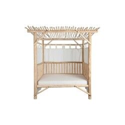 Lettino da giardino DKD Home Decor Bianco Naturale 200 x 180 x 200 cm