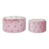 Repousa pés DKD Home Decor Cor de Rosa Velvet Madeira MDF Glam (2 pcs)