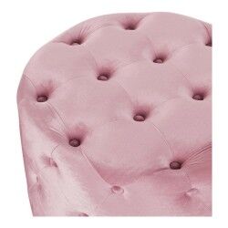 Repousa pés DKD Home Decor Cor de Rosa Velvet Madeira MDF Glam (2 pcs)