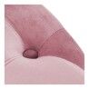 Repousa pés DKD Home Decor Cor de Rosa Velvet Madeira MDF Glam (2 pcs)
