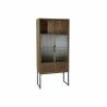 Armário DKD Home Decor Preto Madeira Metal Cristal (70 x 34.5 x 160 cm)
