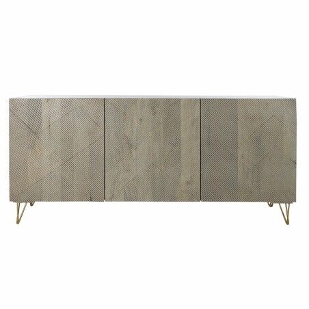 Aparador DKD Home Decor   Cinzento Dourado Metal Madeira de mangueira 160 x 45 x 75 cm
