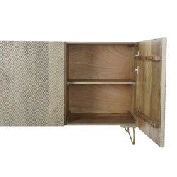 Aparador DKD Home Decor   Cinzento Dourado Metal Madeira de mangueira 160 x 45 x 75 cm