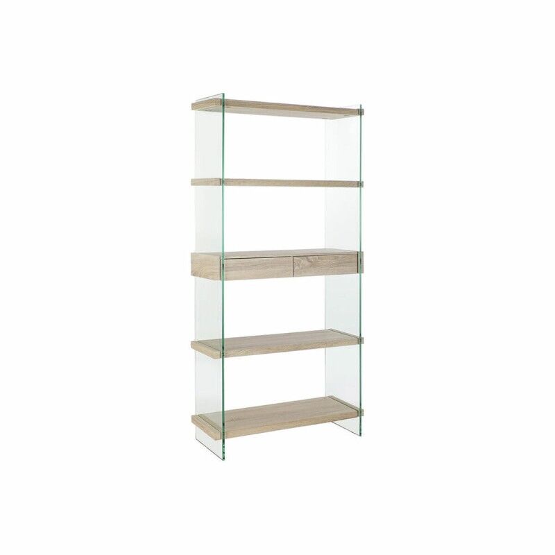Scaffale DKD Home Decor 90 x 35 x 180 cm Cristallo Naturale Legno Trasparente Legno MDF
