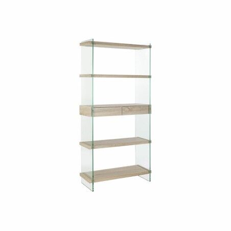 Scaffale DKD Home Decor 90 x 35 x 180 cm Cristallo Naturale Legno Trasparente Legno MDF