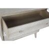 Cajonera DKD Home Decor 80 x 42 x 80 cm Natural Blanco Hoja de planta