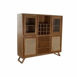 Suporte Expositor DKD Home Decor Cristal Castanho Rotim Acácia (160 x 41 x 153 cm)