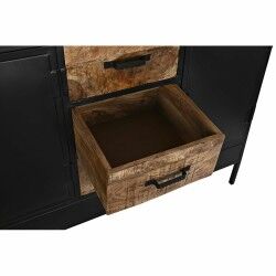 Aparador DKD Home Decor Marrón Negro Metal Madera de mango 160 x 40 x 90 cm