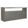 Anrichte DKD Home Decor   Grau Aluminium Kristall Eg Verre trempé 165 x 39 x 76 cm