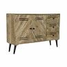 Anrichte DKD Home Decor   Schwarz Metall Mango-Holz 140 x 40 x 93 cm
