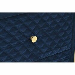 Mesita de Noche DKD Home Decor 60 x 35 x 74 cm Cristal Azul Dorado