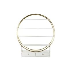 Regal DKD Home Decor 160 x 35 x 180 cm Gold Metall Weiß Pappel