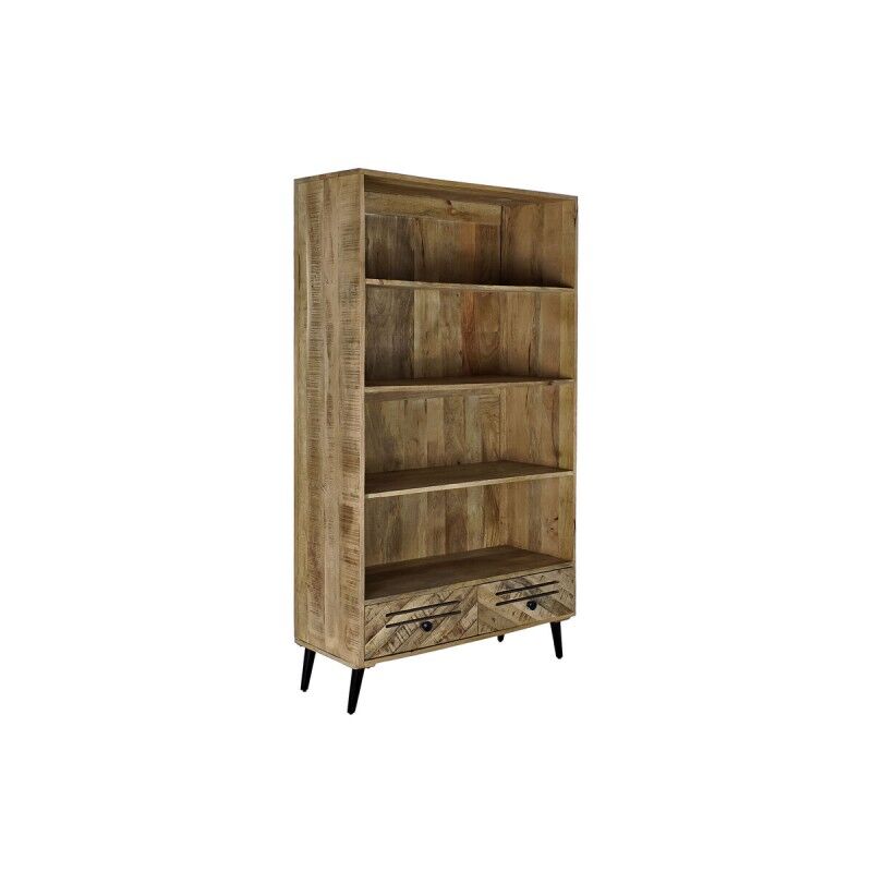 Estantes DKD Home Decor Preto Metal Catanho escuro Madeira de mangueira 100 x 40 x 180 cm